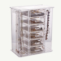 Countertop Large Capacity Earring Necklace Display Stand Acrylic Jewelry Chest Box